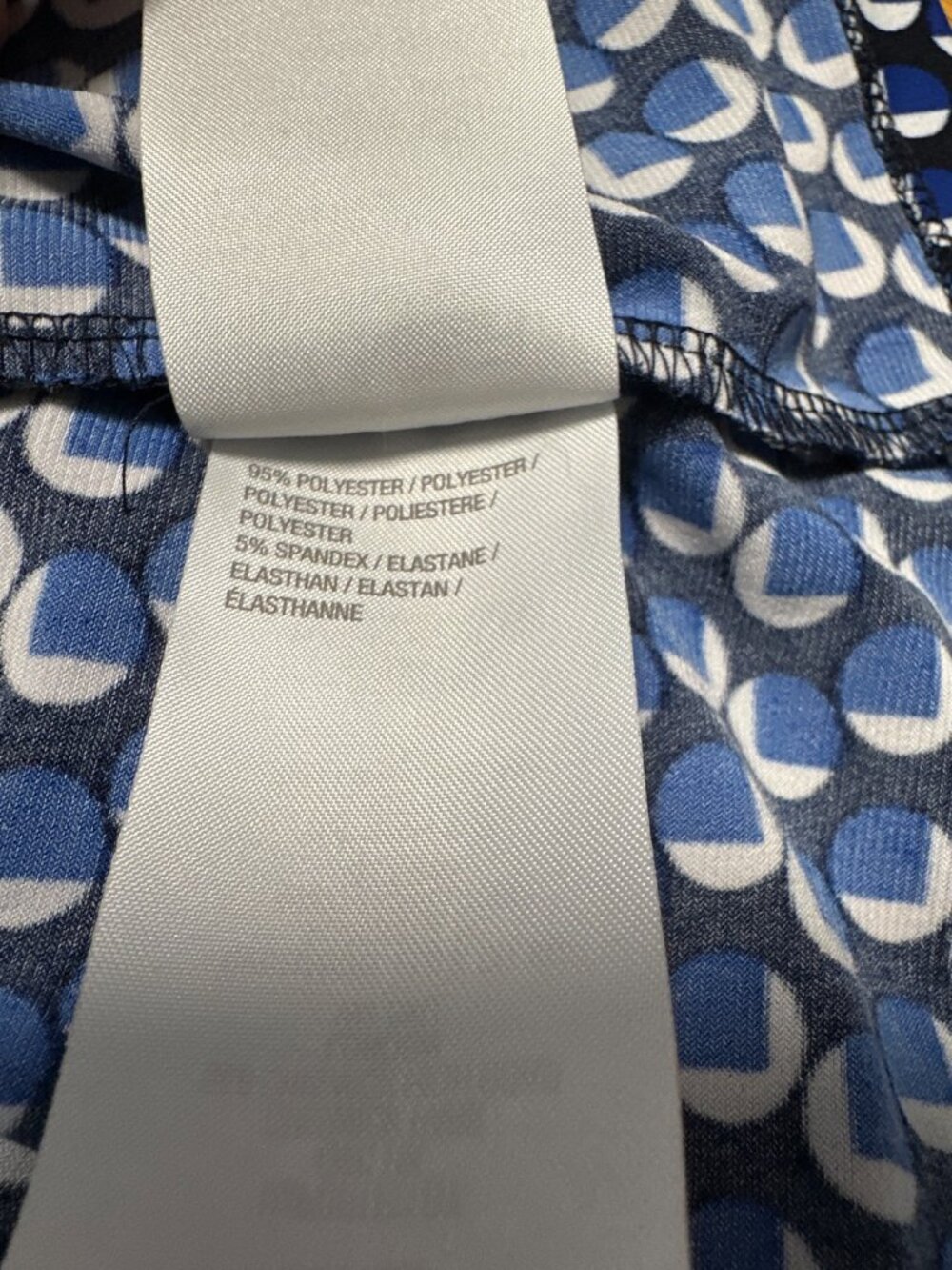 Susan Graver Blue & White Geometric Print Sleeveless Tank Top Women's Size 1X - Picture 6 of 8